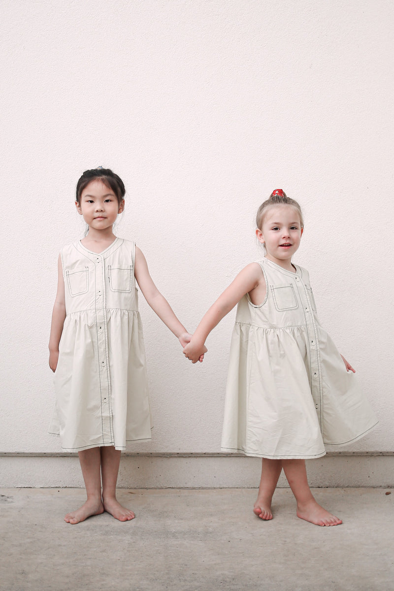 Kenna Off-White Safari Dress