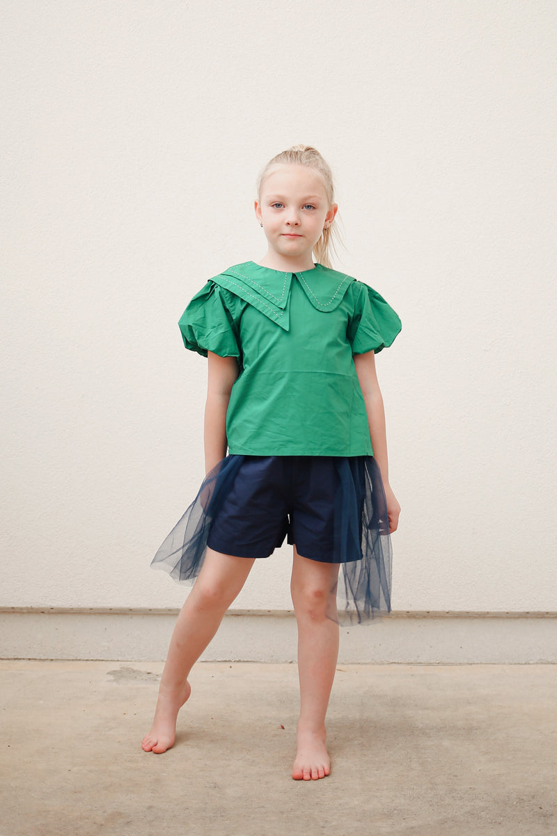 Sylvie Shamrock Green Blouse