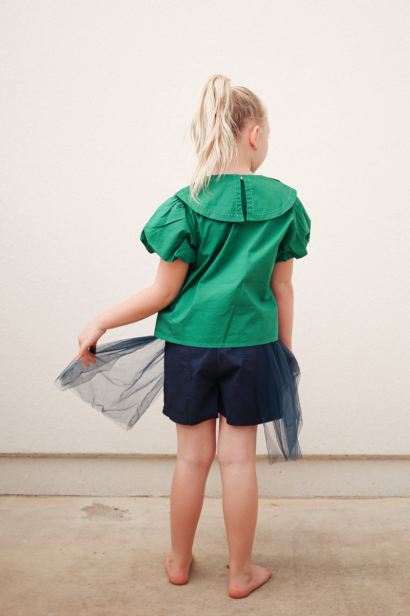 Sylvie Shamrock Green Blouse