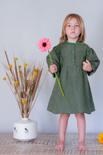 Arra Moss Green Plaid Dress