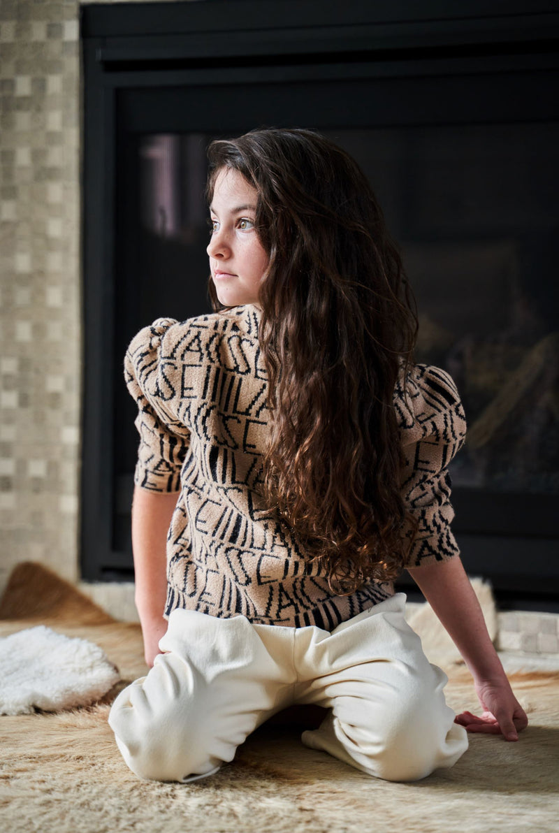 Katye Taupe Wool Blend Sweater