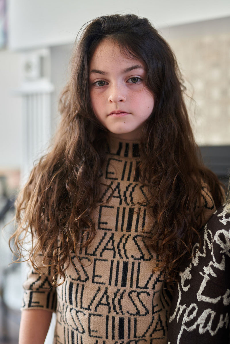 Katye Taupe Wool Blend Sweater