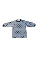 Lune Blue Polka-dot Fleece-lined Dress