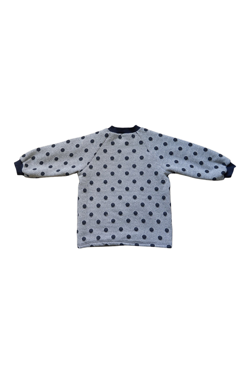 Lune Blue Polka-dot Fleece-lined Dress
