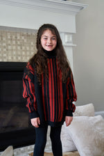 Raita Black and Red Turtleneck Sweater (Unisex)