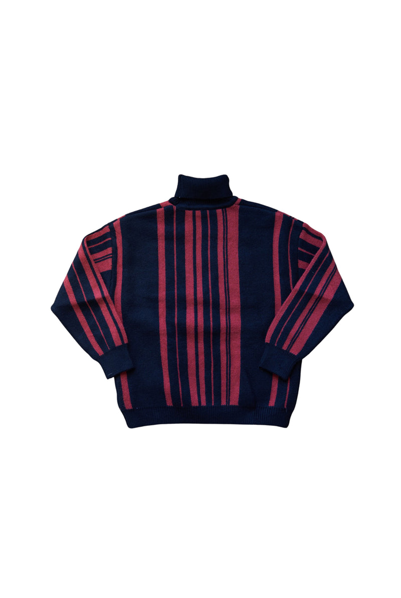 Raita Black and Red Turtleneck Sweater (Unisex)