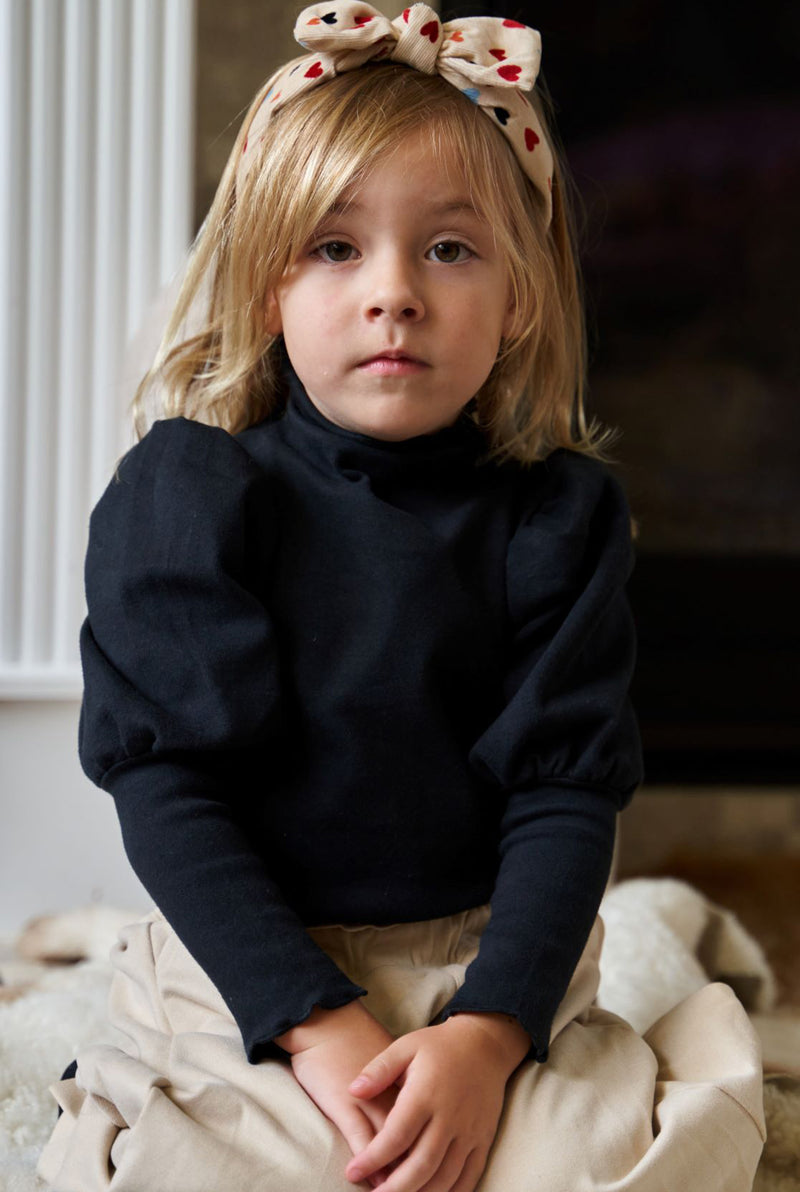 Rina Black Cotton Sweater