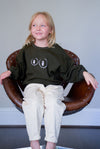 Ochii Deep Olive Green Sweater (Unisex)