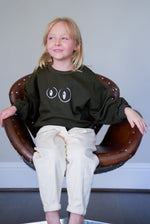 Ochii Deep Olive Green Sweater (Unisex)