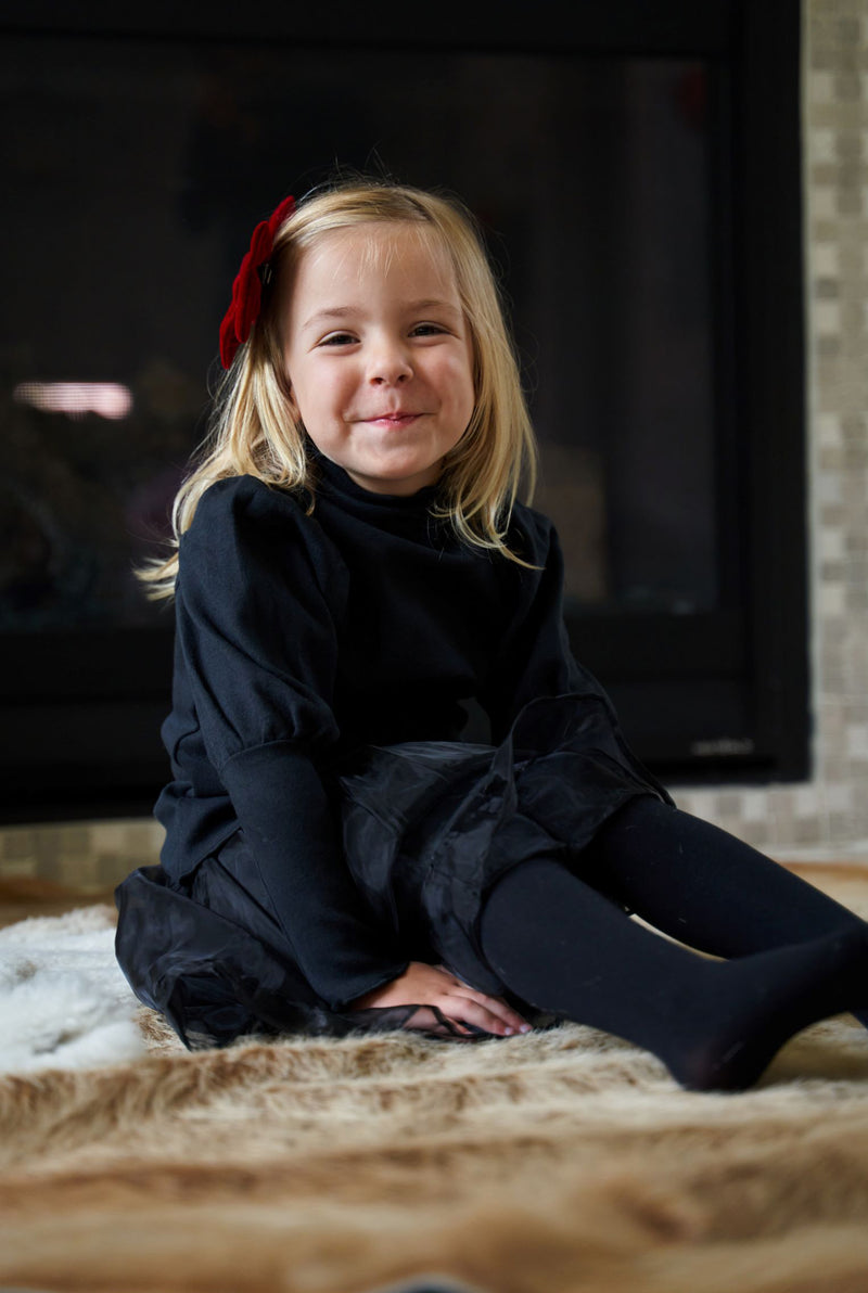 Rina Black Cotton Sweater