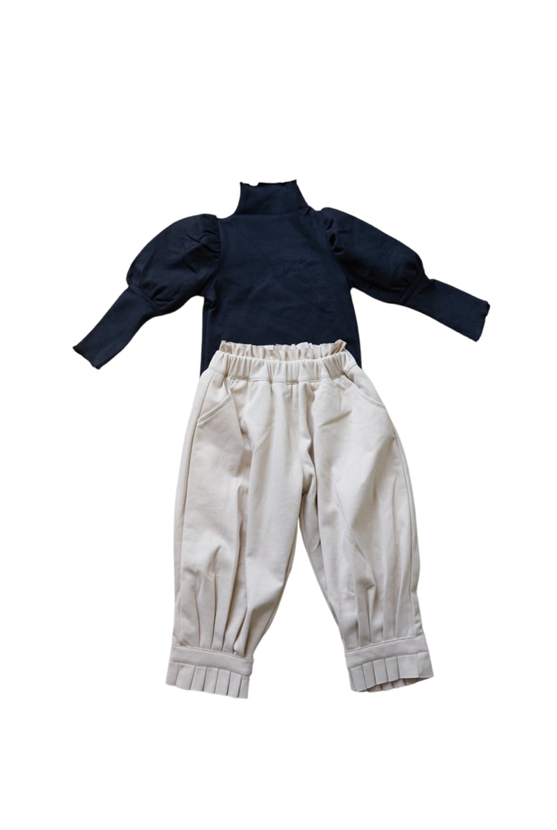 Rina Black Cotton Sweater
