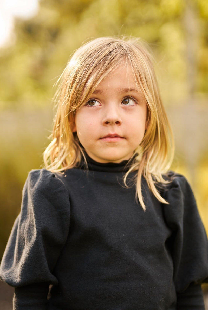 Rina Black Cotton Sweater