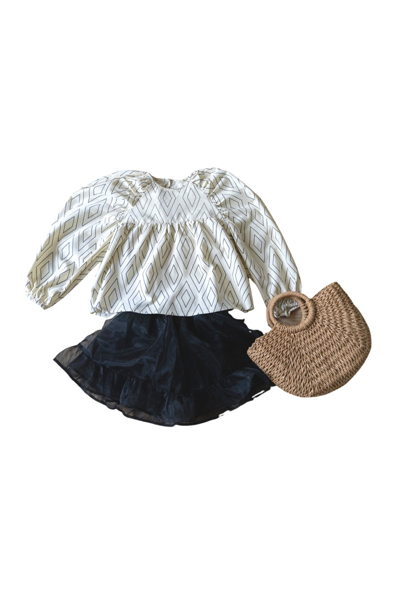 Zouzou Black Organza Skirt