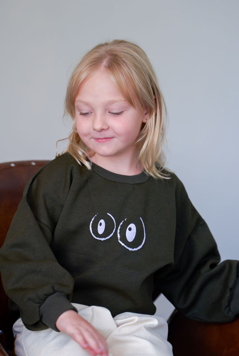 Ochii Deep Olive Green Sweater (Unisex)