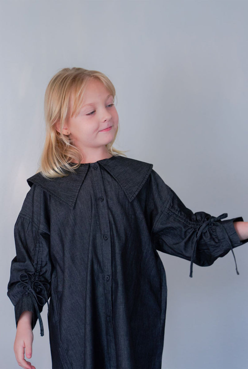 Ottilia Charcoal Gray Shirtdress