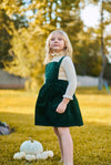 Pinny Deep Green Pinafore Dress
