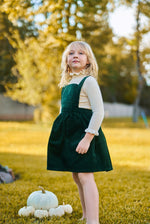 Pinny Deep Green Pinafore Dress
