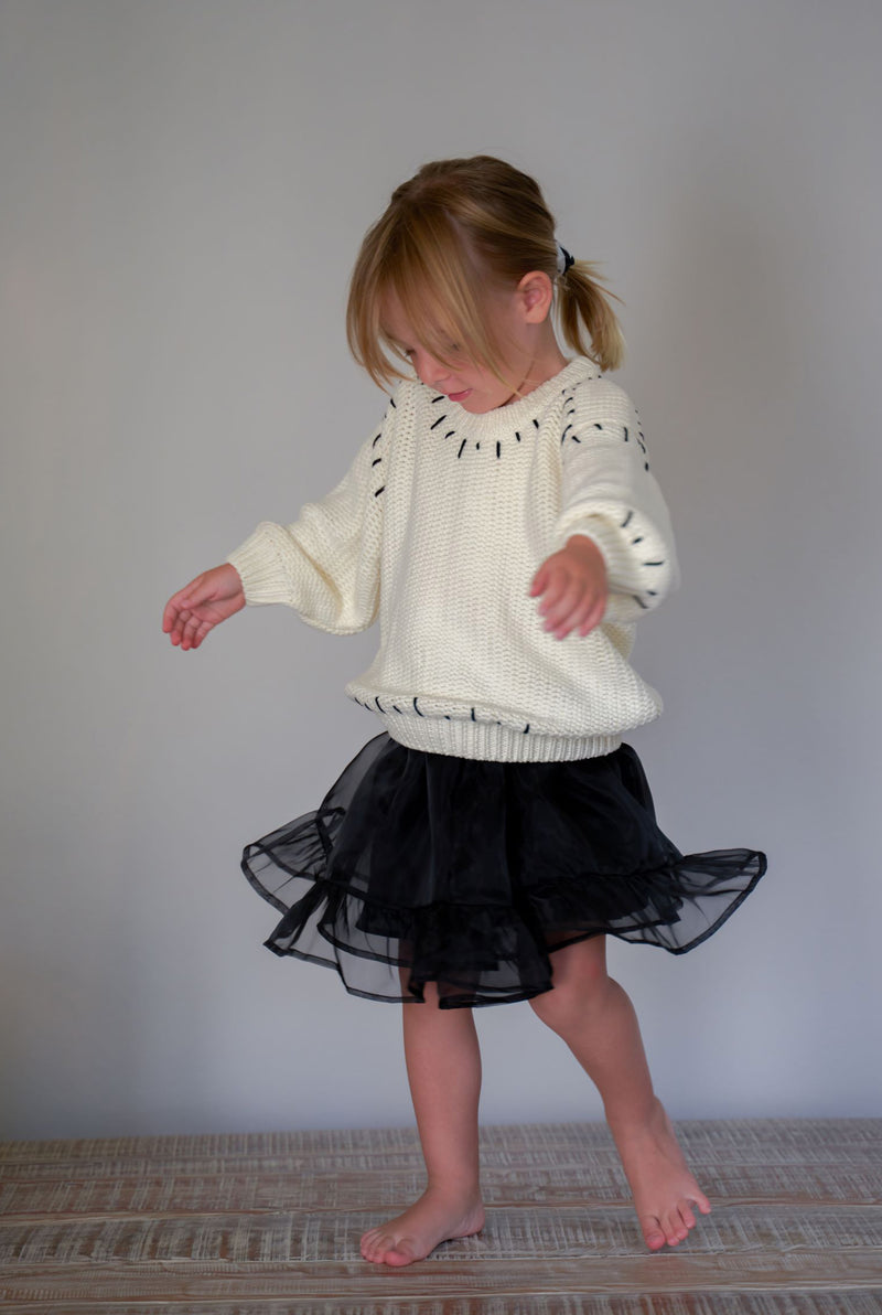 Zouzou Black Organza Skirt