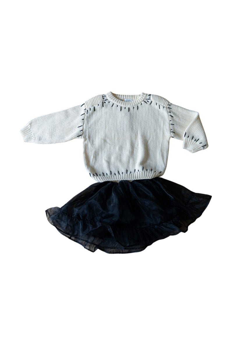 Zouzou Black Organza Skirt