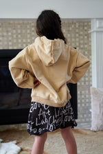 Dottie Cream Fleece-lined Hoodie with Circle Detail (Unisex)
