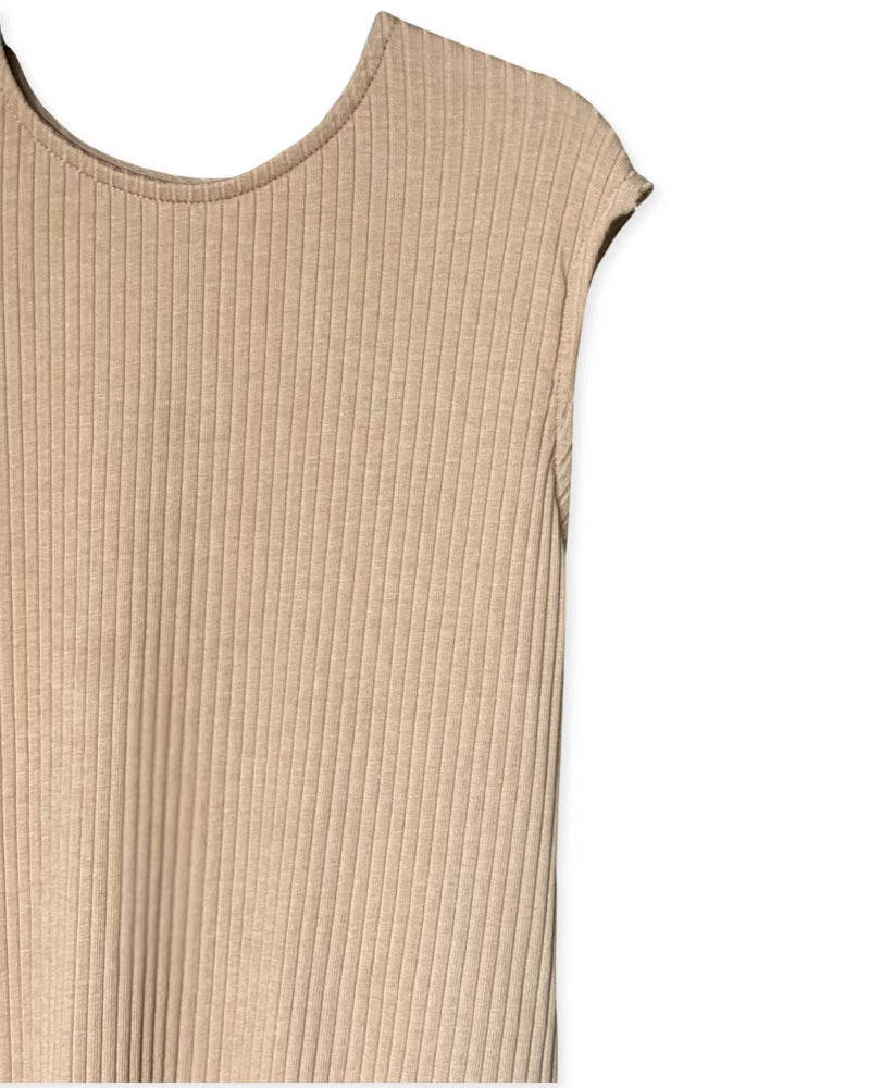 Lara Café-au-lait Basic Dress